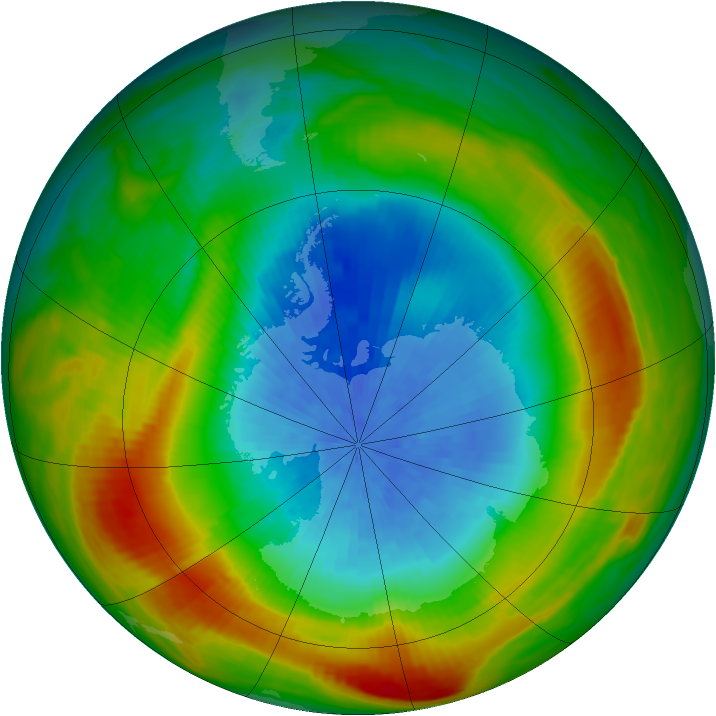 Antarctic ozone map for 04 October 1980